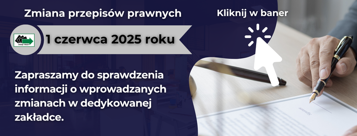 Baner informujący o zmianie ustawy