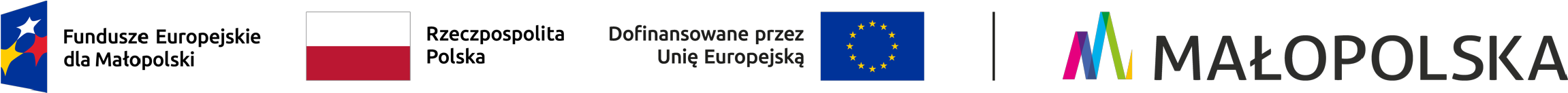 Loga informaujące o Funduszach Europejskich dla Małopolski