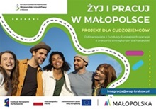 Baner informujący o projekcie Żyj i pracuj w Małopolsce