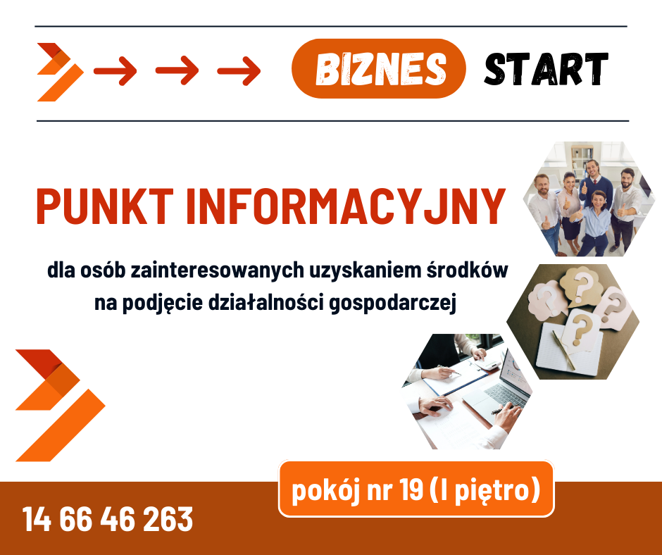 Grafika informująca o utworzeniu Punktu Biznes Start